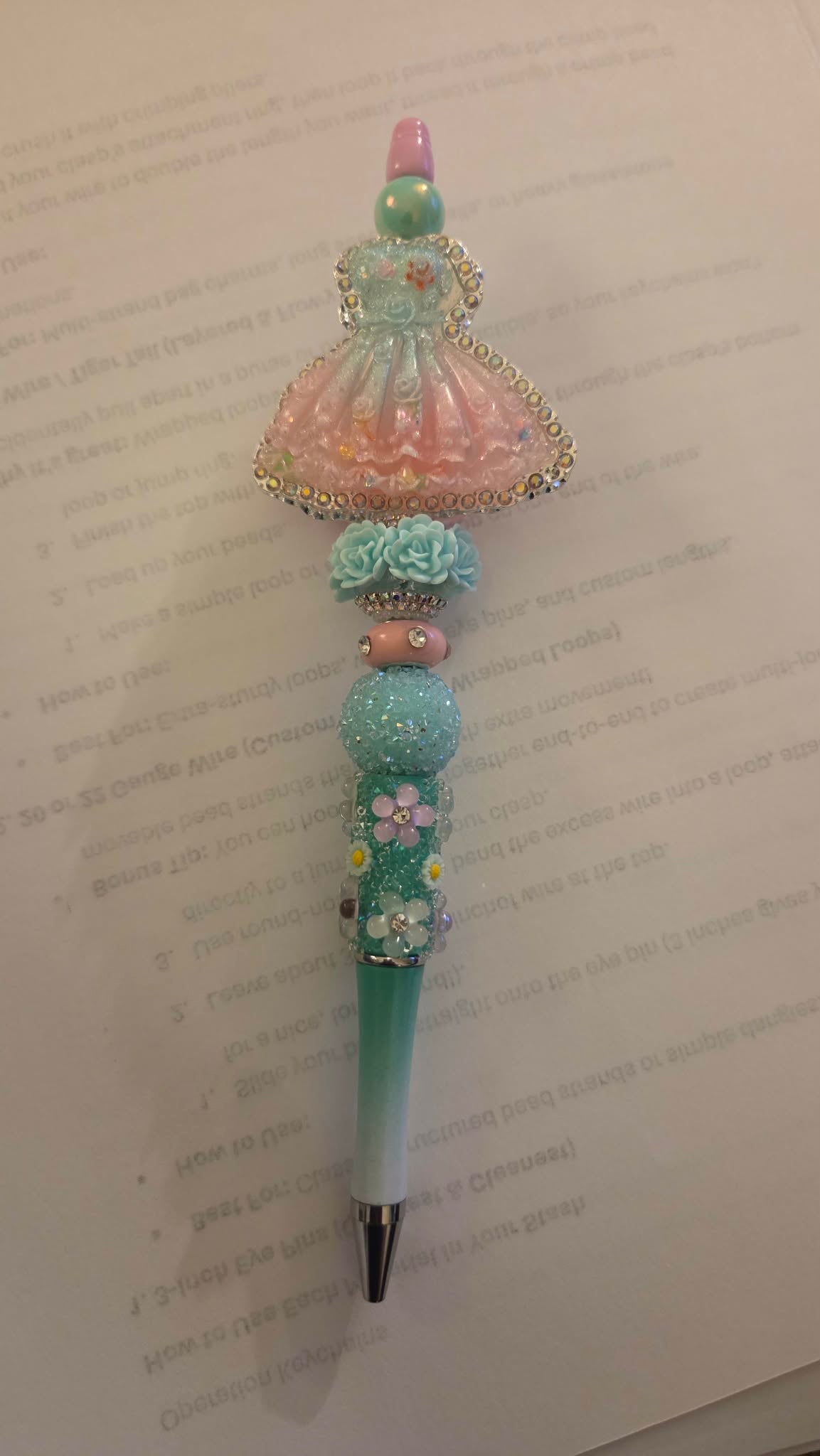 Dance of the Flowers Beaded Pen