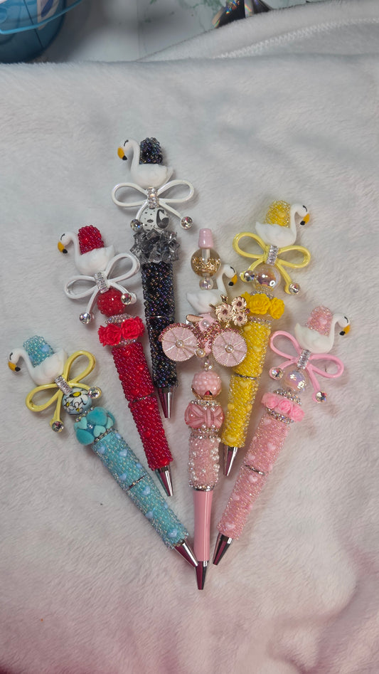 Princess Swans Beaded Pen