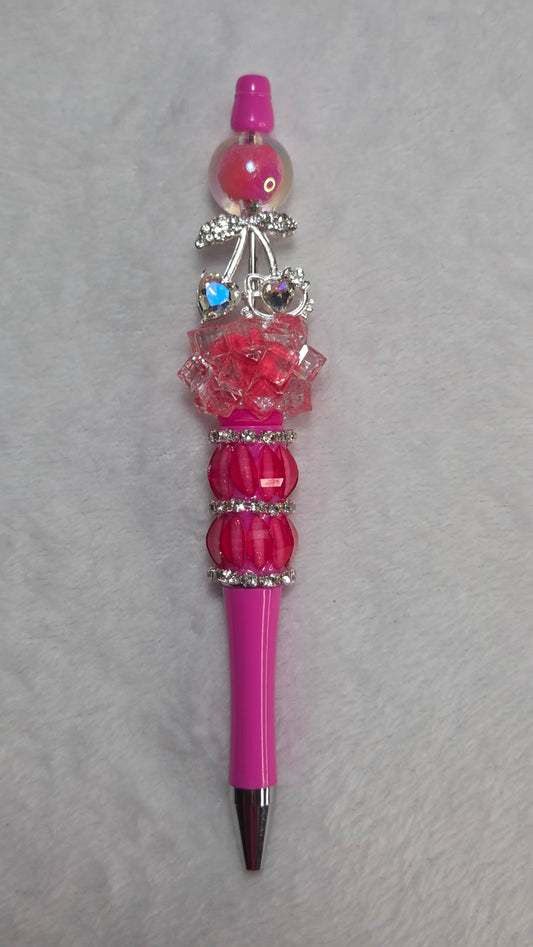 Cherries On Ice Beaded Pen