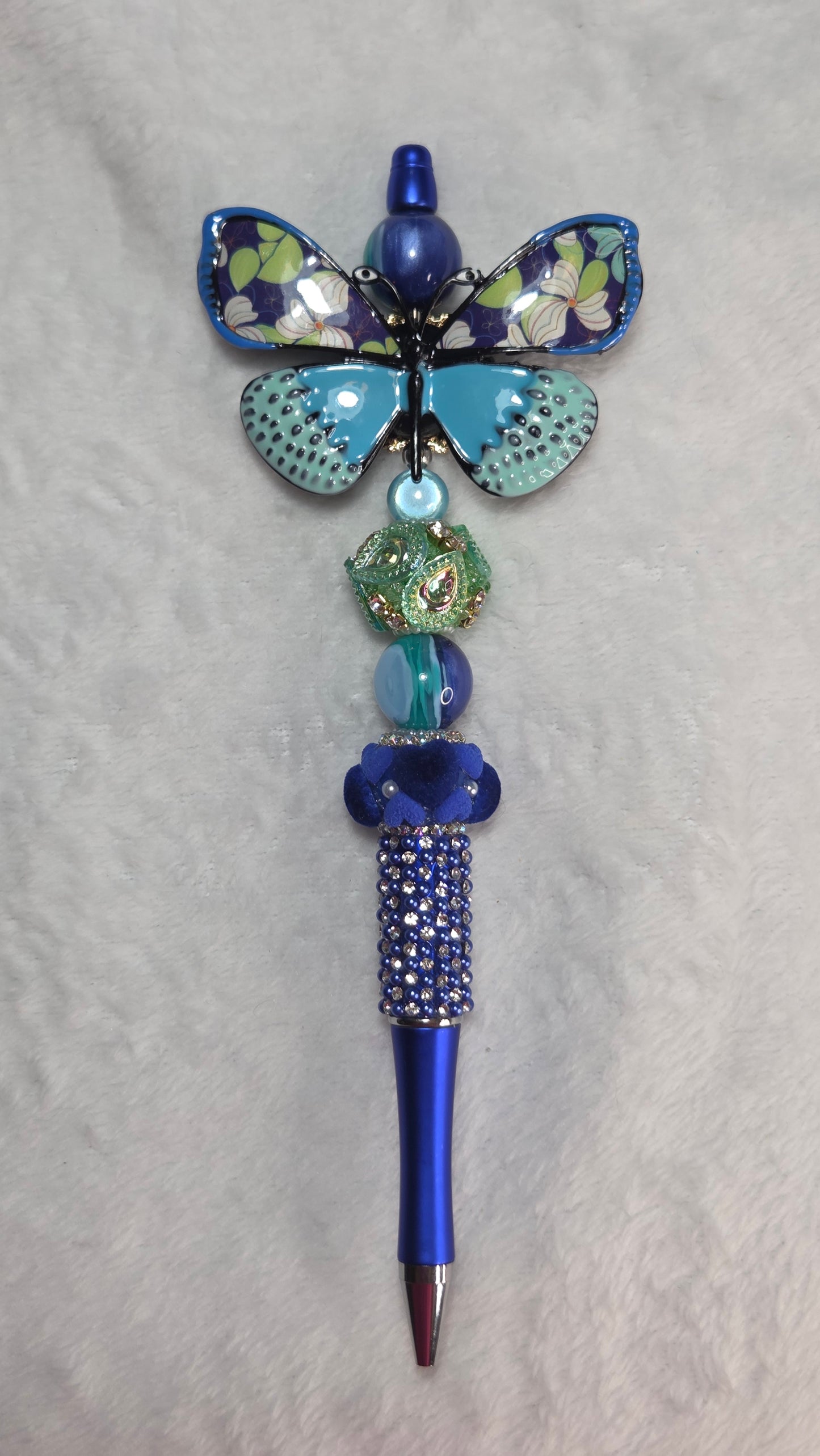 Enchanted Forest Butterflies Beaded Pen