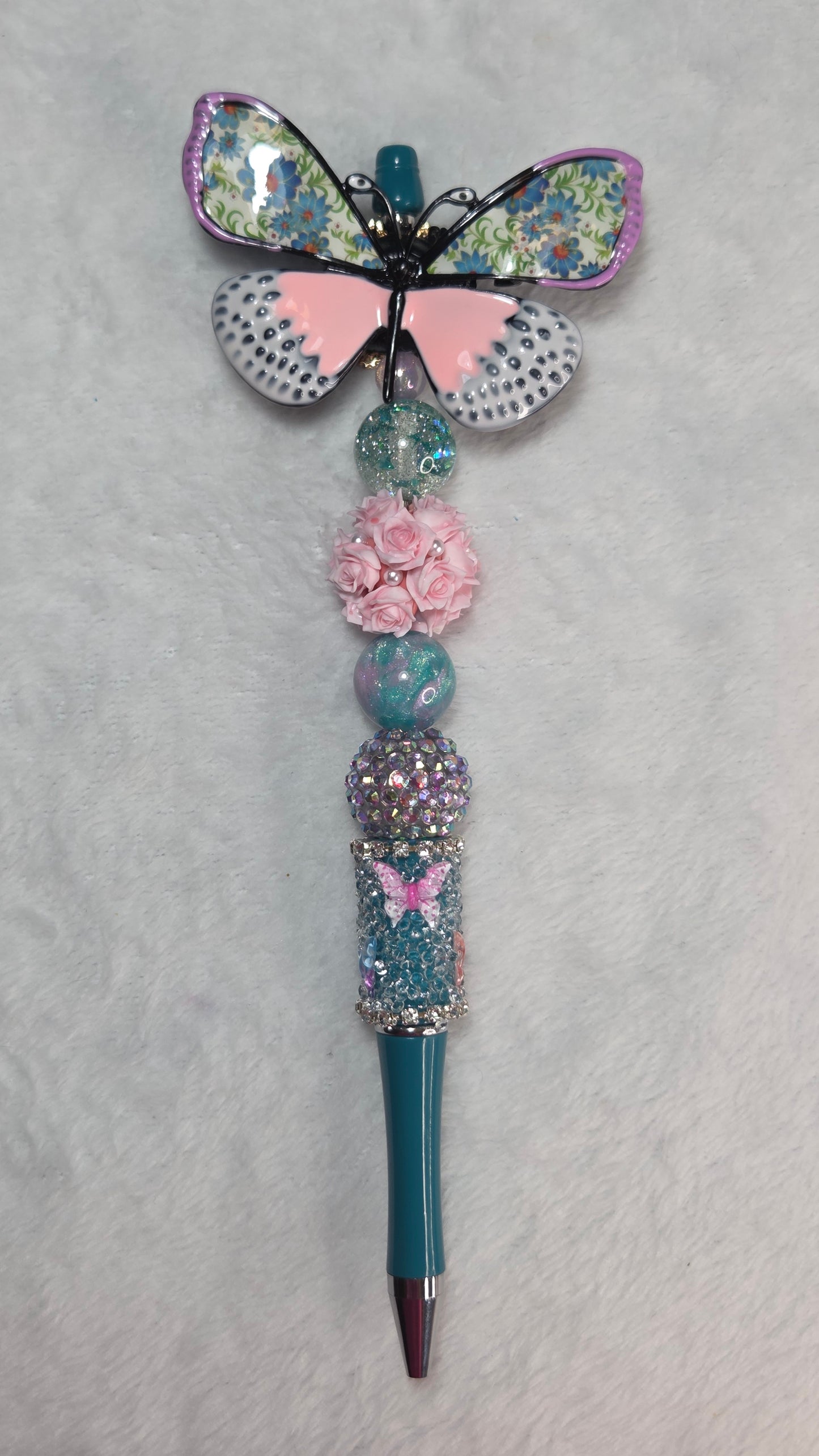 Enchanted Forest Butterflies Beaded Pen