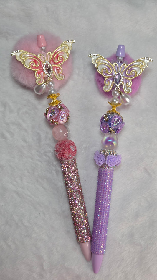 Elegant Flutters Beaded Pen