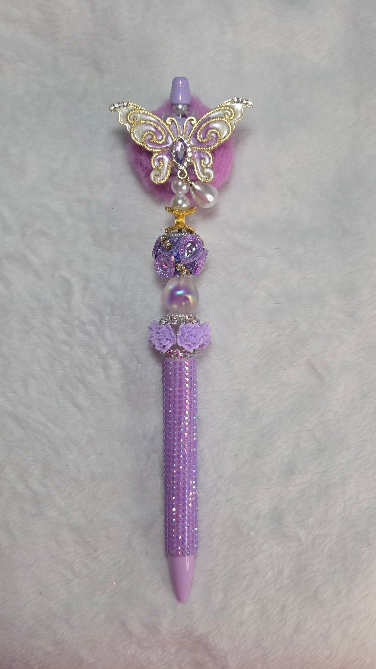 Elegant Flutters Beaded Pen